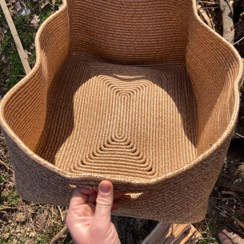 Large Woven Rope Basket - Picture 2 of 3